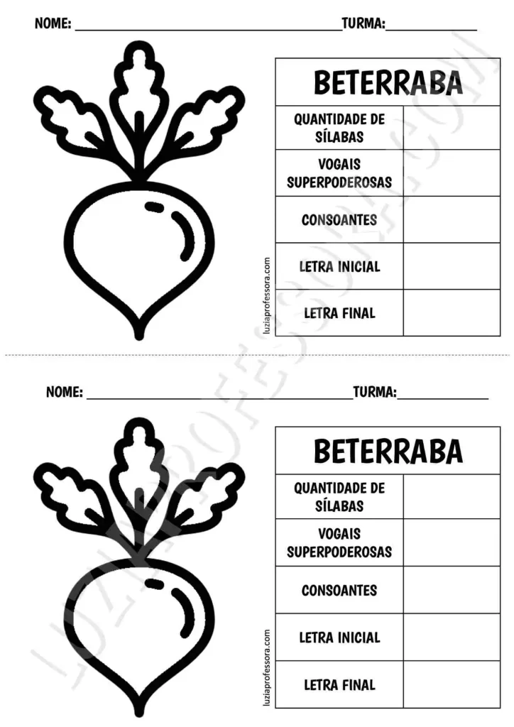 Atividade incluída na sequência didática A Cesta de Dona Maricota