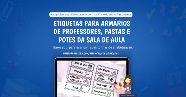 Etiqueta para armário de professor