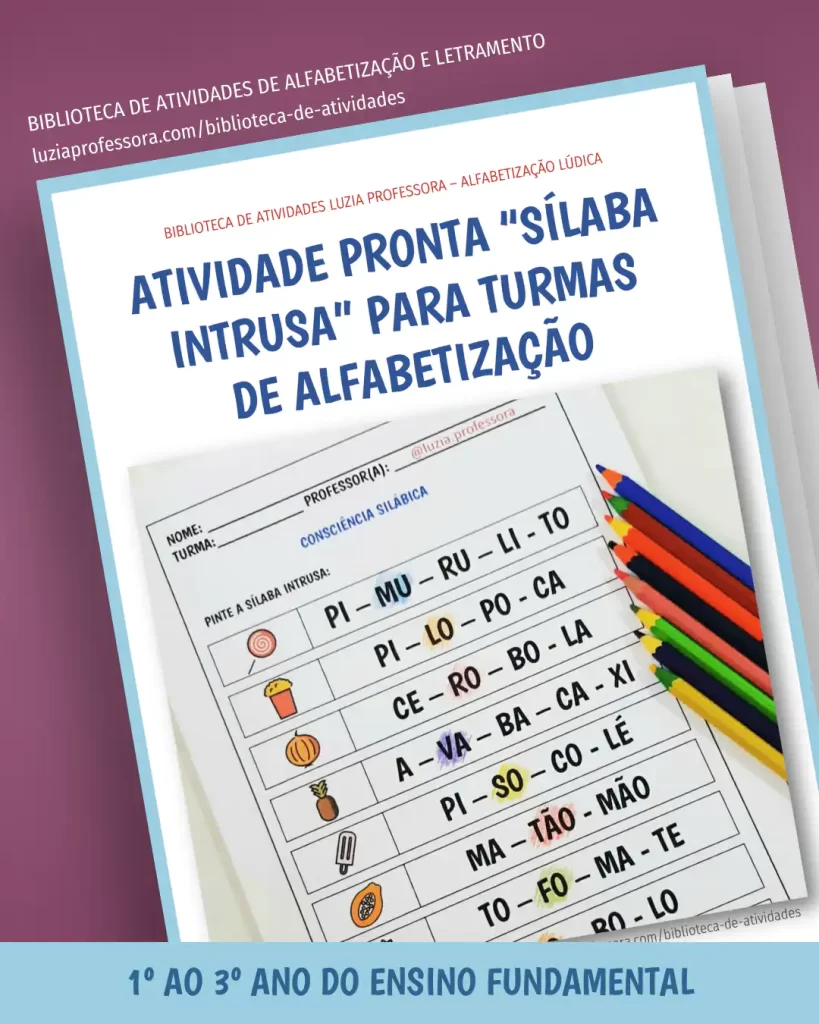 Atividade Pronta "Sílaba Intrusa"