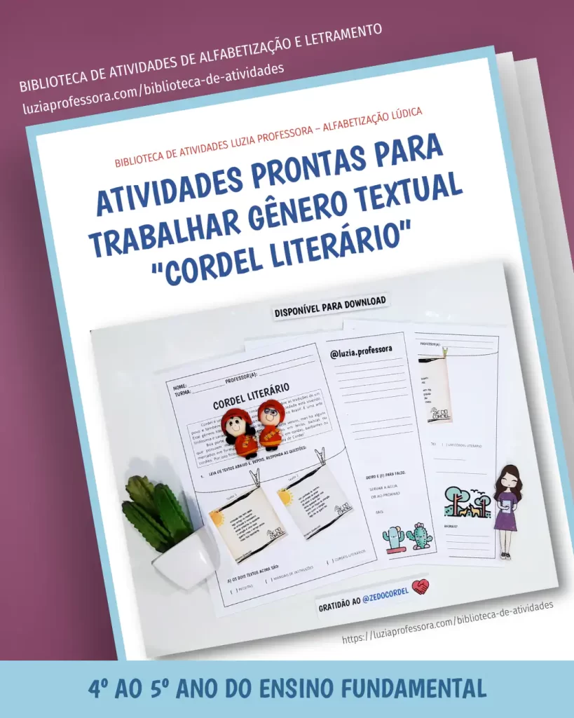 Atividade Pronta Cordel Literário