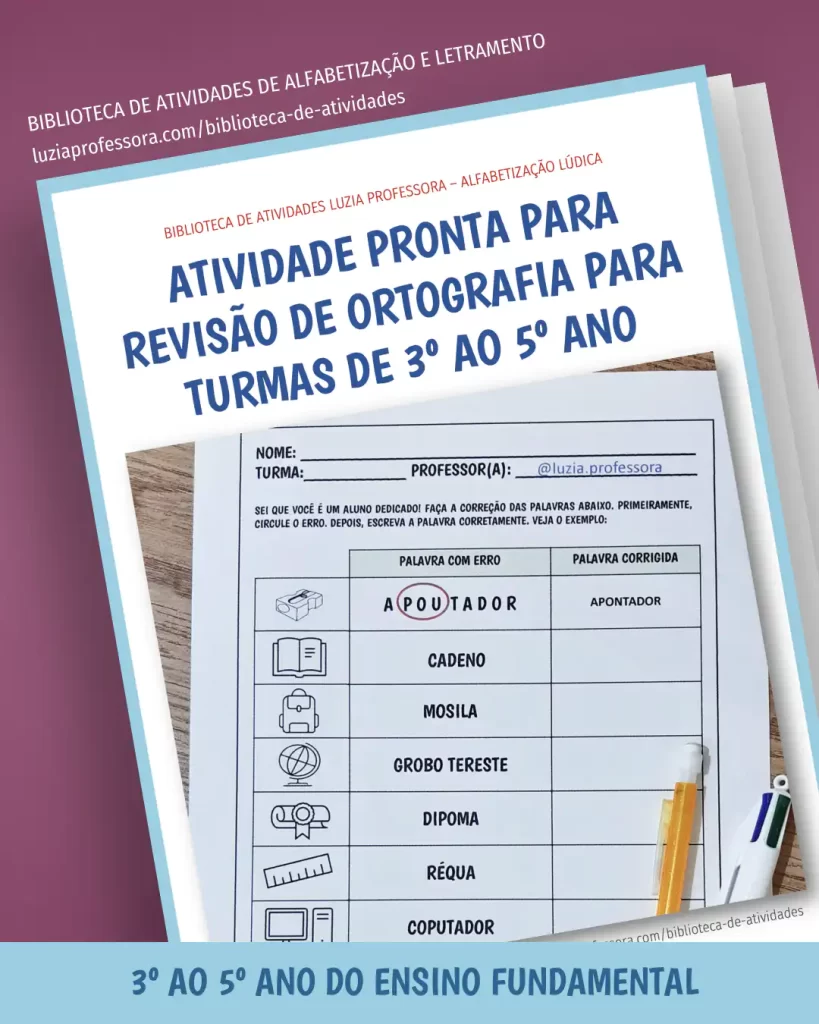 Atividade Pronta de Ortografia