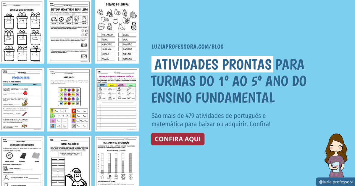 Atividades prontas para turmas do 1º ao 5º ano