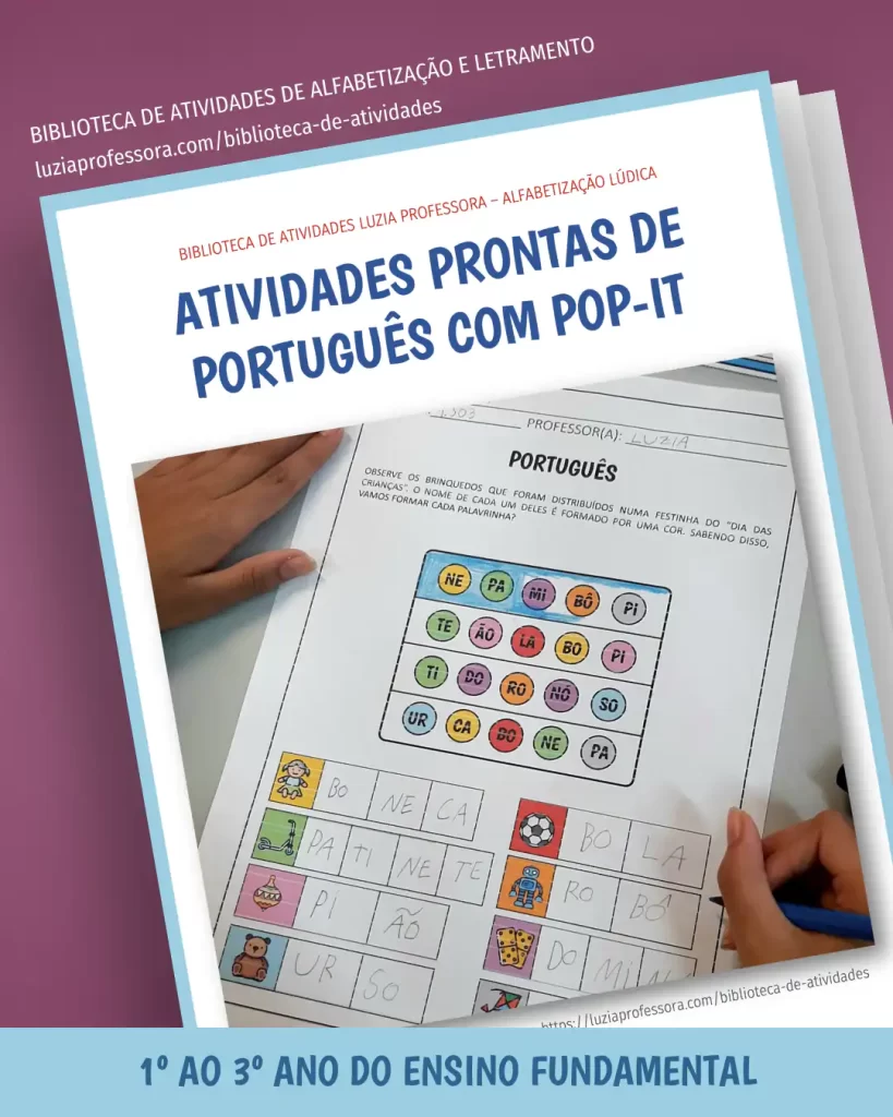 Atividades de Português com Pop-it