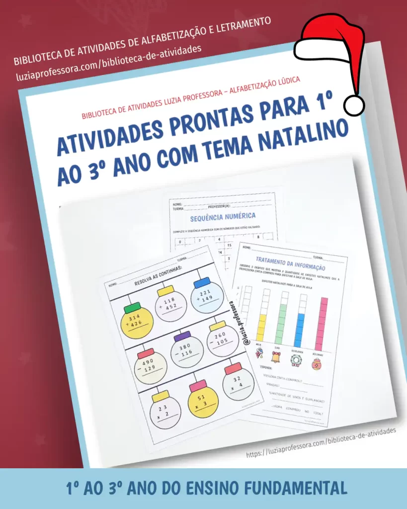 Atividades natalinas para turmas de 1º ao 3º ano