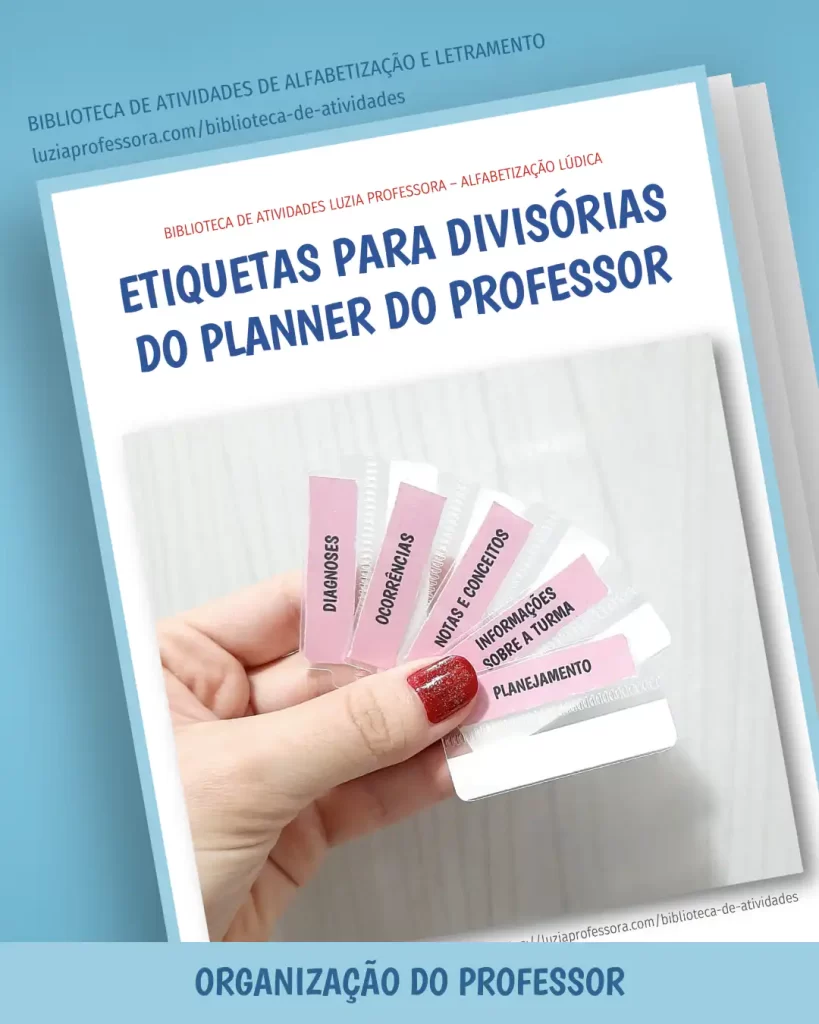 Divisórias para Caderno e Planner do Professor