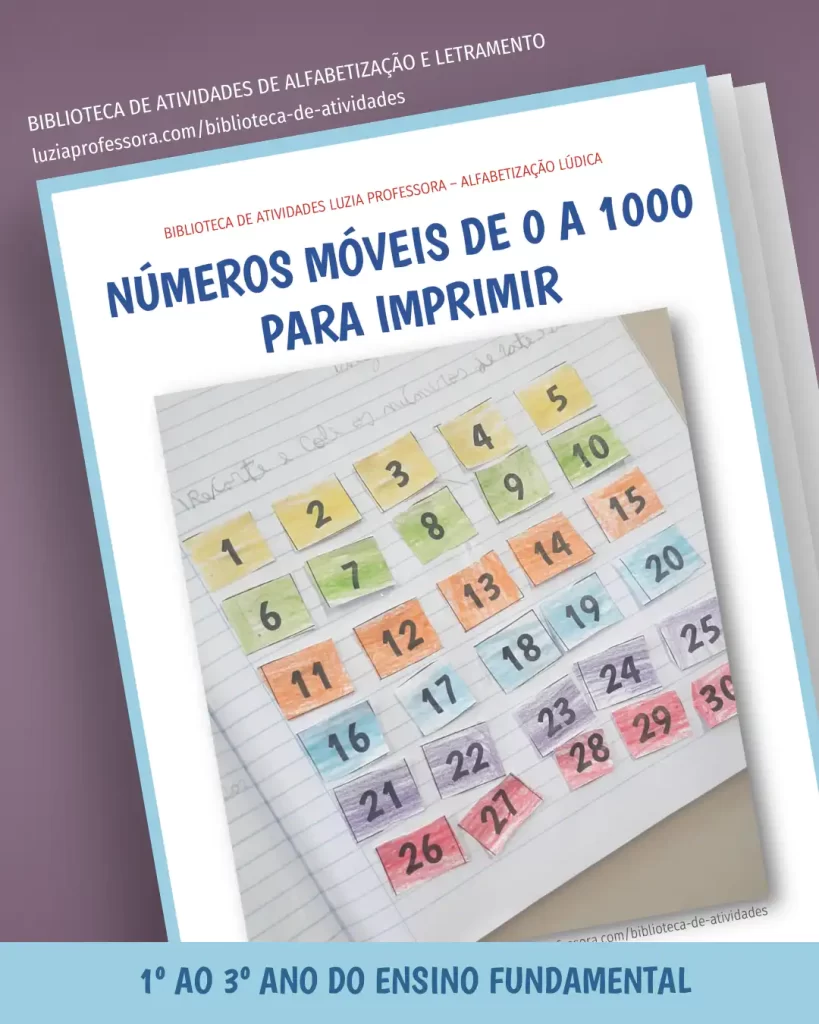 Números Móveis de 1 a 1000 para imprimir