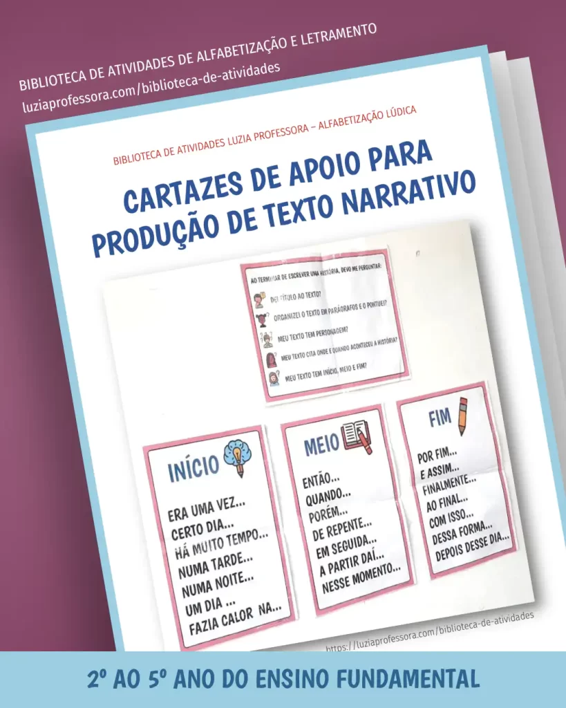 Cartazes para Produção de Texto Narrativo