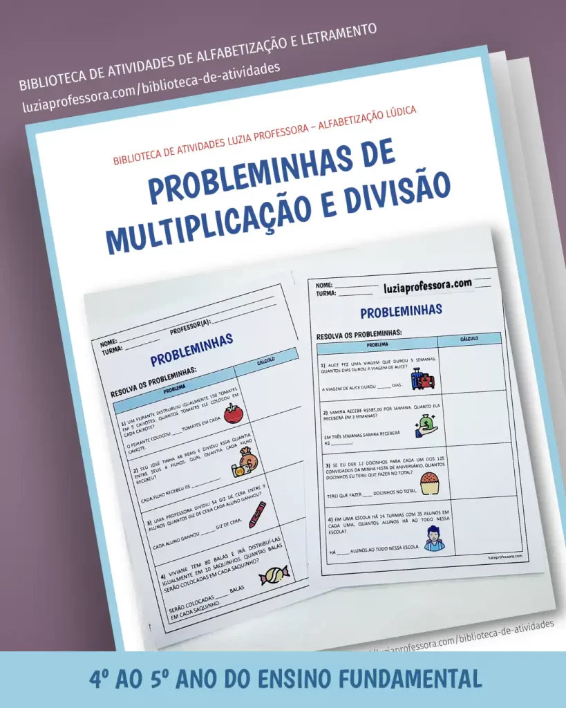 Probleminhas de Multiplicação e Divisão