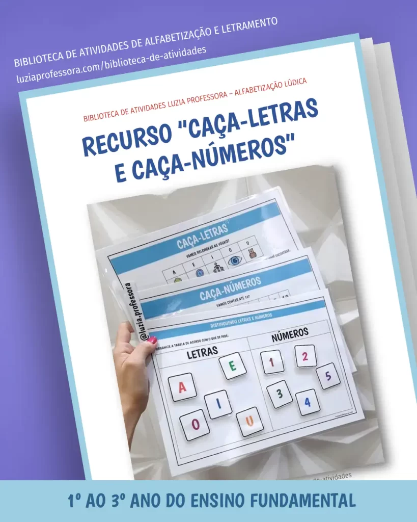 Recurso "Caça-letras e Caça-números"