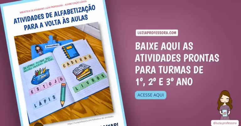 Atividades de alfabetização prontas para a volta às aulas