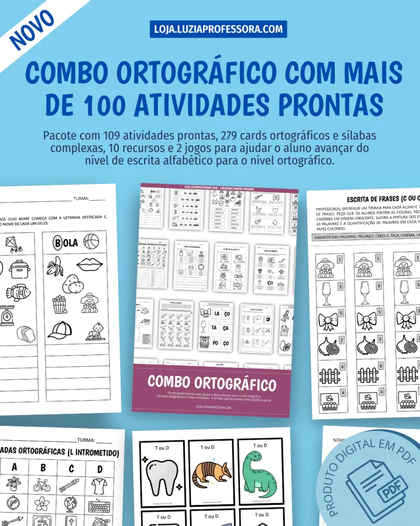 Atividades prontas de ortografia