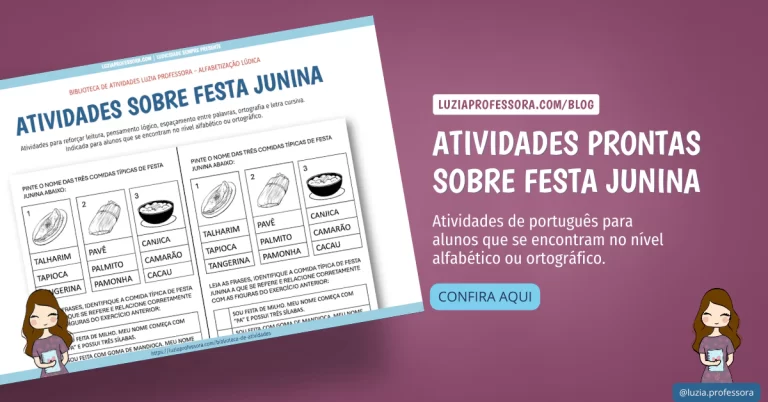 Atividades de alfabetização sobre Festa Junina