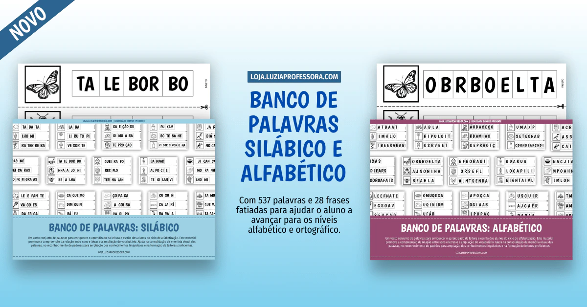 Banco de palavras para imprimir