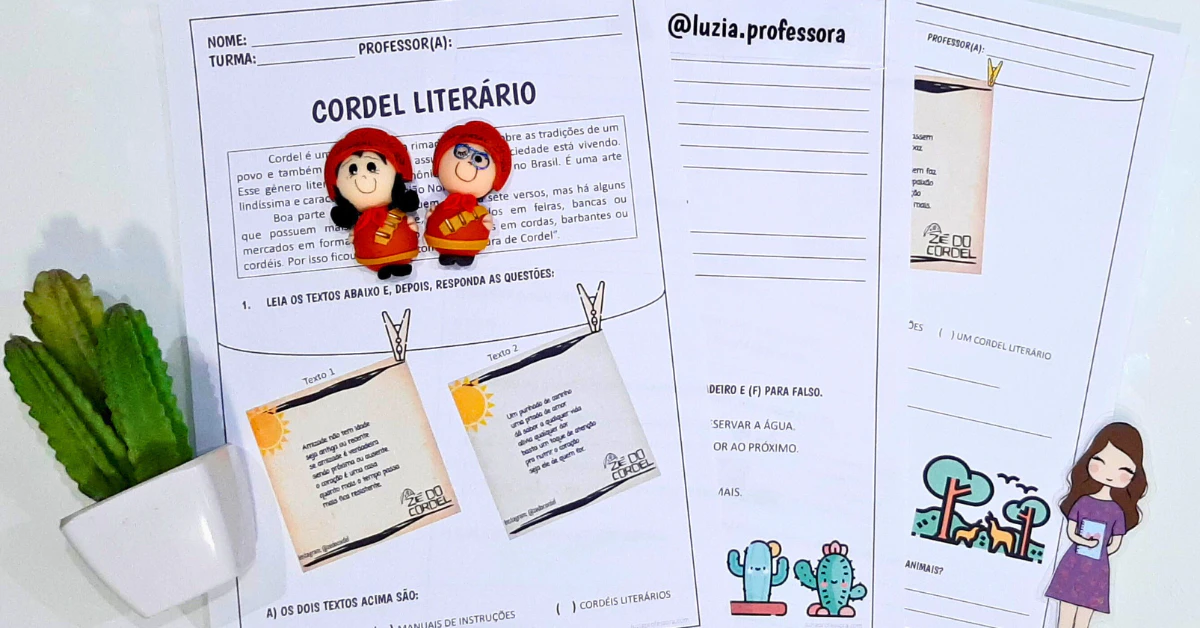Cordel Literário para alfabetização